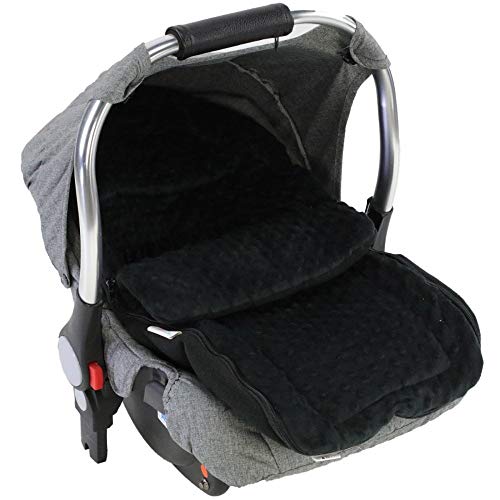 For Your Little One Dimple Car Seat Footmuff/Cosy Toes Compatible With Kinderkraft Mink - Black