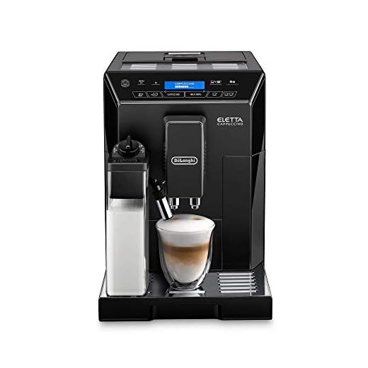 DeLonghi Eletta Fully Automatic Espresso, Cappuccino and Coffee Machine with One Touch LatteCrema System and Milk Drinks Menu (Renewed),67 ounce (Black, ECAM44660B)
