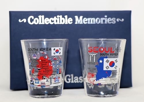 South Korea Seoul Souvenir Boxed Shot Glass Set (Set of 2)