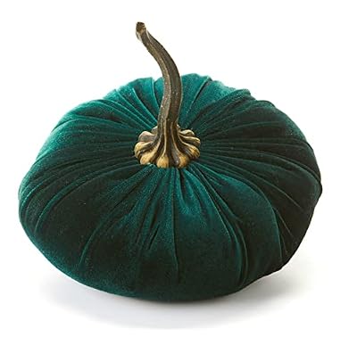 Emerald Green Velvet Stuffed Pumpkin