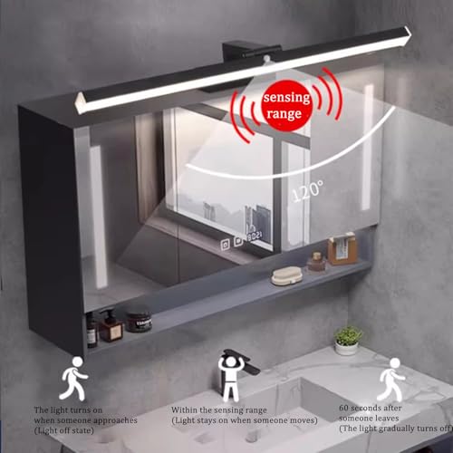 Lámpara de espejo baño LED con ángulo ajustable y aplique de pared impermeable 2