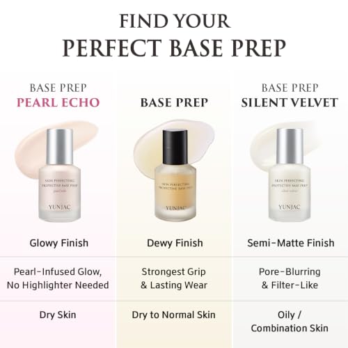 Image of YUNJAC Base Prep Silent Velvet (0.85 fl oz) - Soft Matte Makeup Primer | Lightweight blur primer with Vegan Glue and pore care for a smooth, soft-matte, makeup-grip finish.