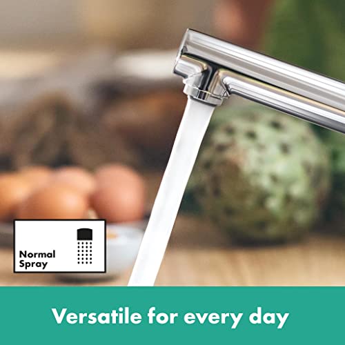 hansgrohe Vorfenster Küchenarmatur Zesis M33, Wasserhahn Küche mit Auslauf Höhe 160 mm, 150° drehbar, 1 Strahlart, Chrom