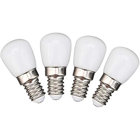 E14 LED Bulb/[4 Pack] E14 SES LED Pygmy Light Bulb 3W 300LM Energy Saving Bulbs Warm White [Equivalent to 30W Halogen Bulb] E14 Bulb for Refrigerator/Cooker Hood/Sewing Machine,Cold White Cover