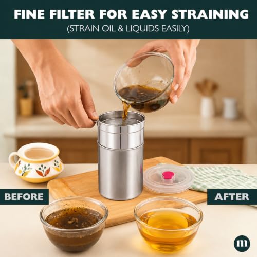 Image of Stainless Steel Multipurpose Greek Yogurt & Hung Curd Maker 1000ml | BPA-Free Steel Strainer with Storage Container | Fine Mesh Filter for Homemade Yogurt, Paneer & Cheese