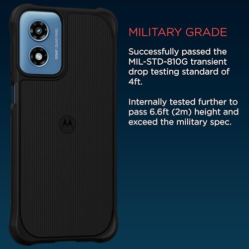 Image of Motorola Moto G Play (2024) Rugged Protective Case- Black | Precision fit, Military Grade Shock Absorbing Cover for Enhanced Phone Grip, Drop Protection
