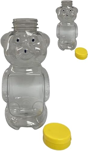 Miniatura 2 de Natural Farms - Paquete de 8 frascos de plástico para botellas de miel de oso de 16 onzas, botella vacía para almacenar y dispensar miel
