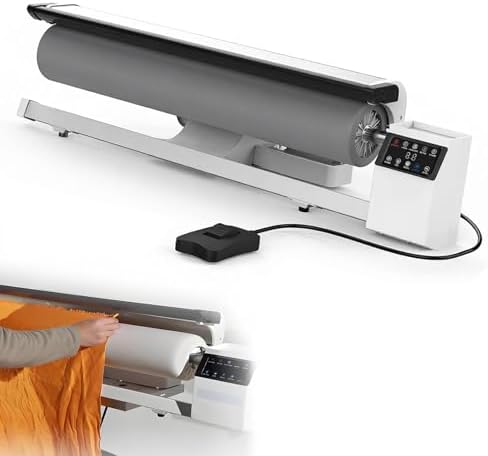 Portable Rotary Steam Press Machine with LED Touch Screen, Fast Preheating Ironing with Foot Pedal, Continuous Steam for Home & Commercial Use - Efficient Fabric Care