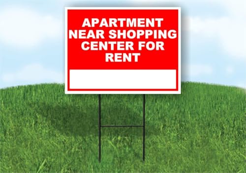 Apartment near shopping center for rent Write On Me Red 18x24 in Single Sided Yard Road Sign w/Stand