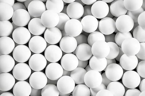 50 X White Less Lethal .68 Cal Balls 10 Grams Metal Ball With Pvc Coating Paintballs Self Defense Less Lethal Paintballs #TOP2