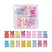 Cheriswelry Lot de 160 adorables cabochons en résine pour nail art - Motif ours de dessin animé - 16 styles