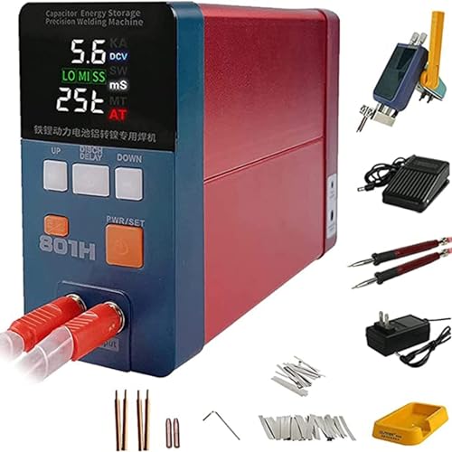ZIJINGM Lithium Batteries Soldering Machine,801H Cordless Spot Welder,Pulse Spot Welder,Lithium Battery DIY Hand Welding Pen 110V-220V