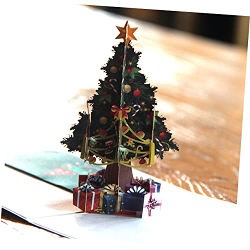 STOBOK 5Pcs 3D Cartões De Ano Cartão De Férias 3D Cartões De Papel Cartão De Natal Cartão De Natal D