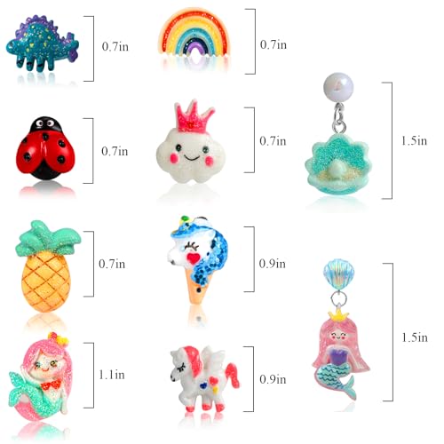 10/20 Pairs Kids Clip On Earrings for Girls Hypoallergenic Girls Clip Earrings Princess Play Jewelry Party Favor Gift for Girls2