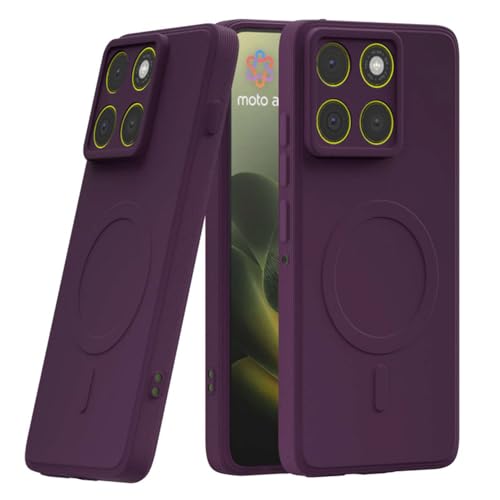 Image of Back Cover | MagFit Ring Design (Non-Magnetic) | Shockproof Case | Anti-Slip Grip | Raised Camera Edges | Slim Protective Case for Motorola Moto Edge 70 5G (Purple)