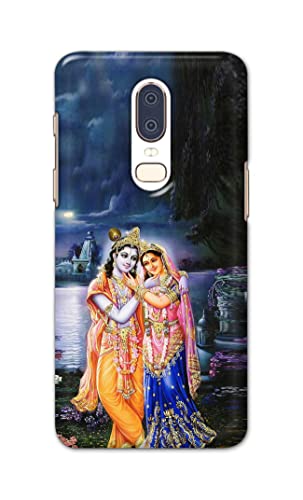 Image of Printed Hard Back Cover Case for OnePlus 6 Back Cover (Radha Krishna) -1803