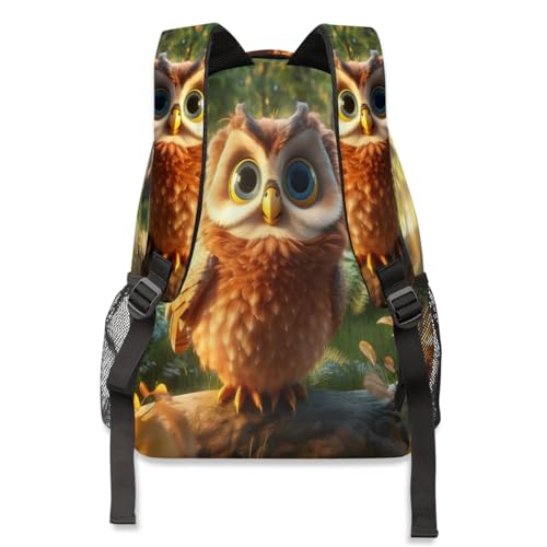 Sac à dos hibou grand format pour ordinateur et école