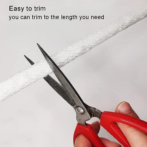 Oil Lamp Wicks, Braided Wicks Suitable for Outdoor Citronella Torches, Wicks Used for Glass Bottles, Fiberglass Replacement Wicks, Easy to Cut, Long-Lasting Flame,9.85