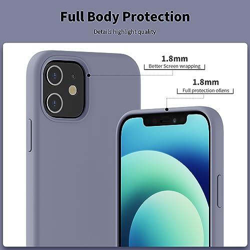 TAXXOE Silicone Case Compatible with iPhone 12 Case/12 pro case Soft Ultra Slim Protective Shockproof Liquid Silicone Phone Case,Anti-Scratch Microfiber Lining - Image 4