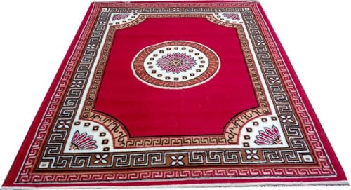 Image of Soft Modern Washable Beautiful Acrylic Rugs for Home Decor Living Room 8x11 feet (240 x 330 CM) Red