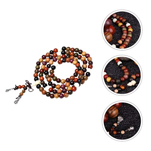 Accessoires de bijoux boho en bois zen collier de perles harmonie interieure - 6