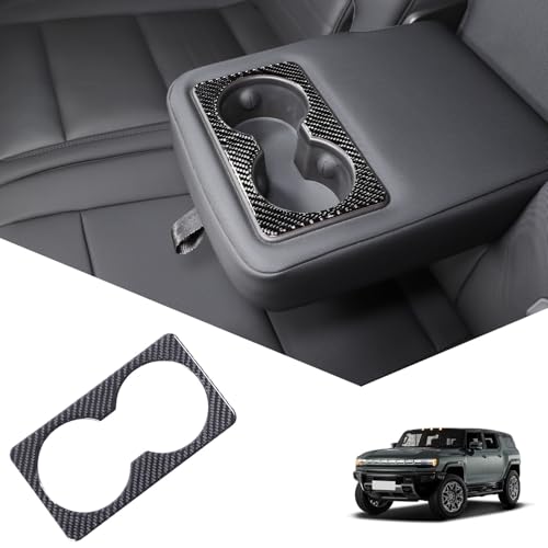 Pegatina en Fibra de Carbono para Portavasos Trasero Hummer EV miniatura 1