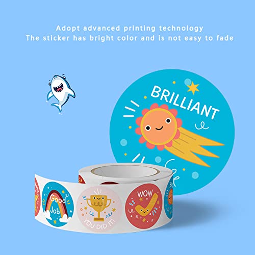 3000 Pcs Reward Stickers For Teachers Cartoon Animals Stickers Fun Stickers Reward Stickers For Teacher Encourage Student Round Reward Sticker For Kid (1 Inch, 6 Rolls, 500 Labels/Roll) #TOP3