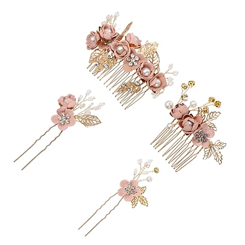 WRITWAA 4Piezas Peinetas Con Floral Para Accesorios Para Novia y Fiesta
