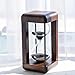 Large Premium Walnut Hourglass,60 Minutes Sand Timers,Hour Glass with Sand Timer for Gift,Hourglass Decor for Home, Desk,Office, Wedding Decor(Black)