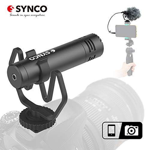 SYNCO M1 Micrófono-Cámara-Reflex-DSLR-Externo, Shotgun Micrófono Direccional para Camara y Móvil, Microfono DSLR Condensador Supercardioide Compatible para Cámara Canon, Sony, Nikon, Panasonic SYNCO M1 Micrófono-Cámara-Reflex-DSLR-Externo, Shotgun Micrófono Direccional para Camara y Móvil, Microfono DSLR Condensador Supercardioide Compatible para Cámara Canon, Sony, Nikon, Panasonic