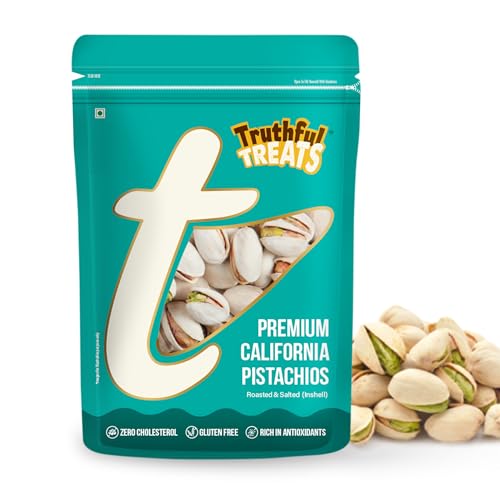 Image of Truthful Treats Pistachios 500g Roasted & Salted California Pista | Crunchy Whole Nuts in Shell for Daily Snacking & Household Consumption | Rich in Protein & Omega-3