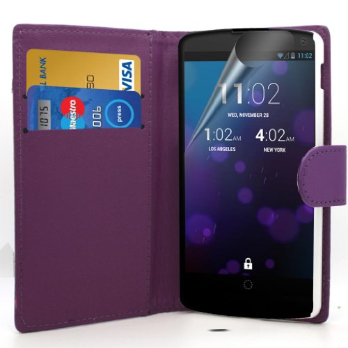 Accessory Master- Viola Custodia a Libro in Pelle