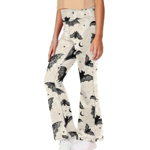 Image of Girls Flare Leggings 5-14T Cute Bell Bottoms for Girl Yoga Pants for Gym
