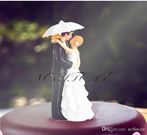 1 傘の ロマンチックなウェディングケーキトッパーの花嫁花婿 ケーキのトッピングの下での キスピースウェディング イベントパーティの自由な船積みの供給の置物のレビュー クチコミとして参考になる投稿1枚 Roomclip Item