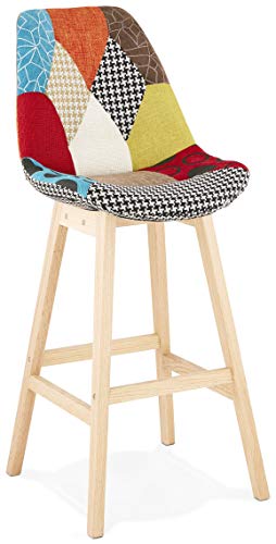 Barhocker, skandinavisches Design Chairman aus Patchork, mehrfarbig mit...