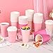 Purhapfre 40 Pcs 12 oz Pink Disposable Coffee Cups with Lids Hot Pink Light Pink Gradient Paper Cups for Hot and Cold Beverage Water Juice Coffee Tea Party Wedding Bride Shower Supplies
