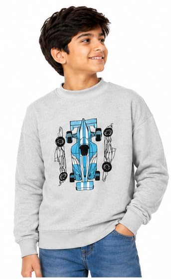 Image of T2F Boys Cotton Printed Oversized Fit DropShoulder Round Neck Sweatshirt (Pack of 3)