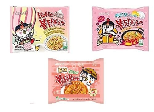 Samyang Korean Buldak Cream Carbonara Noodles PK1 & Buldak Carbo Noddles PK1 & Buldak Tomato Pasta Pk1(420Gm)(Imported) Pack of 3 (Non - Vegetrian) (B09HK3112S) Amazon Price History, Amazon Price Tracker