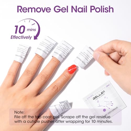 Image of GELLEN Acetone Gel Polish Remover Pads, 400 Pack Individually Wrapped
