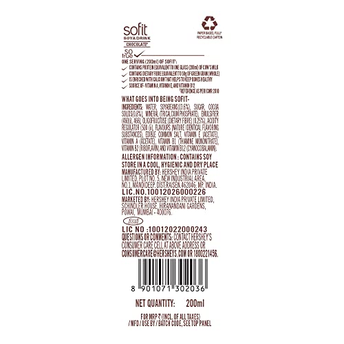 Image of Sofit SOYA Milk Chocolate, 200ml (Pack of 8)