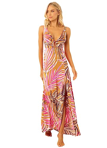 Maaji Caramel Foliage Crystal Long Dress at Amazon Women's Clothing store