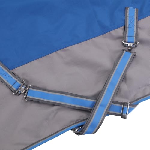 LEAFOREST 1200D Horse Blanket Waterproof Breathable Turnout (no Filling) Standard Neck Horse Sheet Blue Grey 72IN