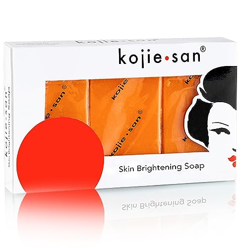 Kojie San Skin Brightening Soap – The Original Kojic Acid Soap that Reduces Dark Spots, Hyperpigmentation, and Other types of Skin Damage – 65g x 3 Bars