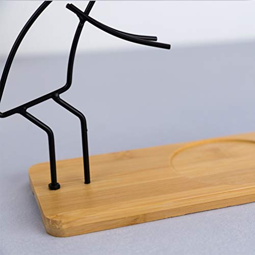 NICEXMAS Vaso de Flores Criativo Mini Vasos de Plantas de CerÃ¢mica Com Ferro Estatueta Abstrata Pai