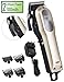 Hair Clippers for Men Professional, Kebor Electric Cordless Built-in Huge 2000mAh Barber Haircutting Set with Taper Lever, Rechargeable Lithium ion Battery, Powerful Motor, Detachable Cord - 2018 Gold
