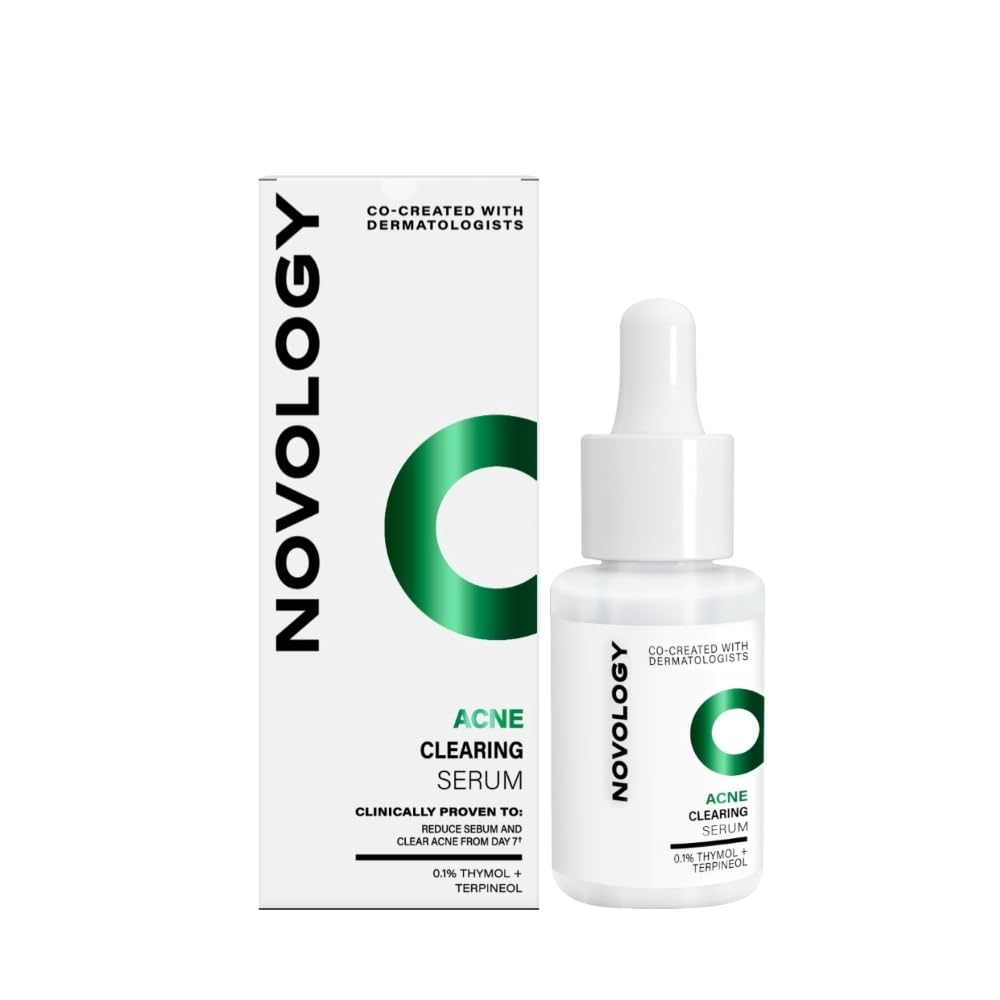 Novology Acne Clearing Serum with Thymol and Terpineol | Face Serum For Acne, Whiteheads, Blackheads | Non-sticky, Non-Irritating, Non-Comedogenic| For Oily, Acne Prone Skin | 10 ML-image-38
