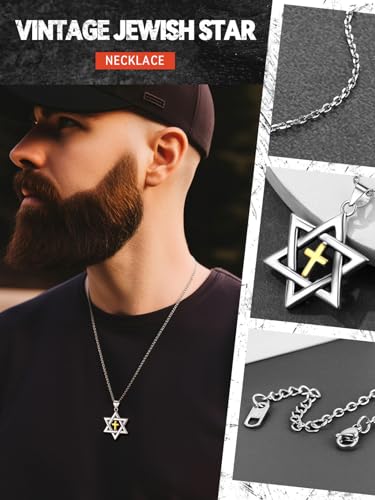 FaithHeart 925 Sterling Silver Necklace for Women, Celtic Knot/Star of David/Opal Pendant Necklaces with Rolo Chain Dainty Amulet Jewelry Gifts for Women3