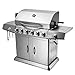 Produktbild Gasgrill Grill, Basic 6+2 BBQ Gasgrill Grillwagen Edelstahl-Brenner + Seitenkocher Grill