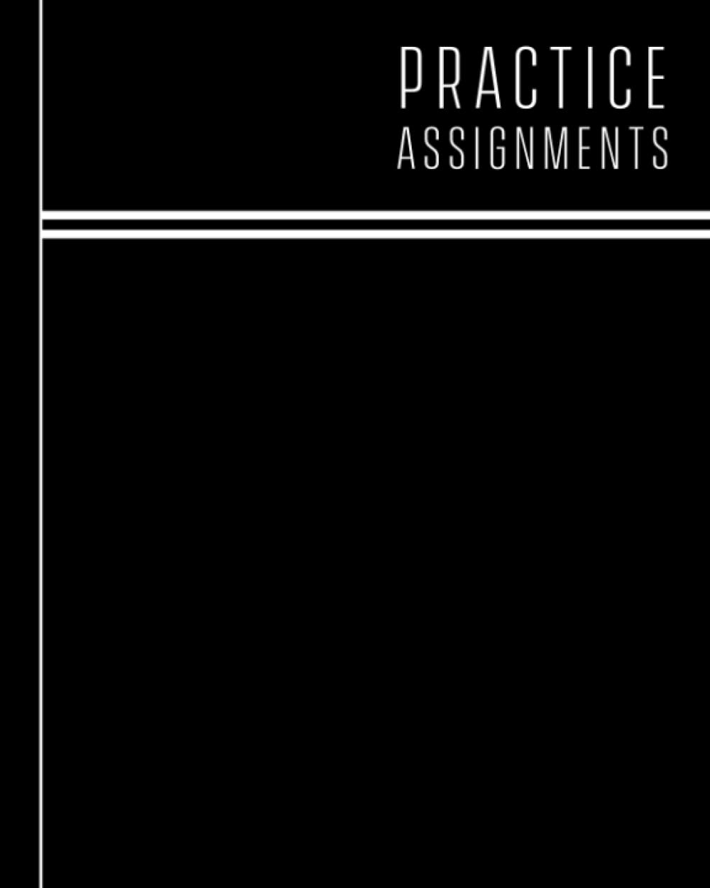 Music practice and assignment notebook: Piano music lesson tracking journal - Music exercises and practice assignment workbook for kids