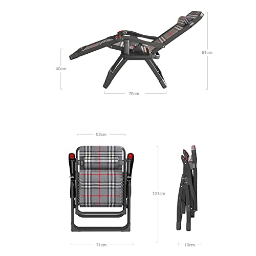 Chaise longue de patio réglable avec structure renforcée